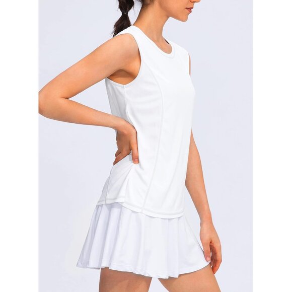 Women's Lightweight Sleeveless Workout Tank Top Loose Fit for Running Yoga - Picture 4 of 7